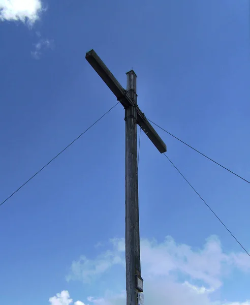 Benediktenwand Dağı Nın Zirvesi Bavyera Germay Kışın — Stok fotoğraf