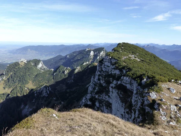 Panorama Vista Montanha Benediktenwand Baviera Alemanha — Fotografia de Stock