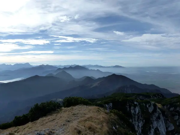 Panorama Vista Montanha Benediktenwand Baviera Alemanha — Fotografia de Stock