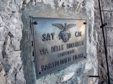 Bocchette dağ turu, Brenta, Dolomites, İtalya