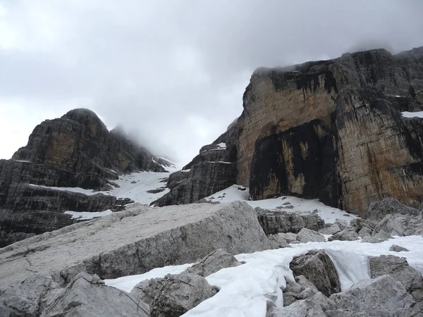 Bocchette Hegyi Túra Brenta Dolomitok Olaszország Nyáron — Stock Fotó