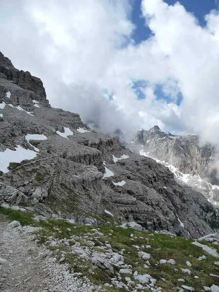 Bocchette Hegyi Túra Brenta Dolomitok Olaszország Nyáron — Stock Fotó