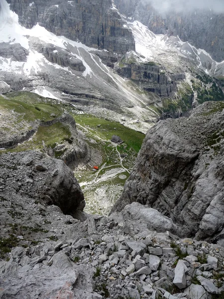 Bocchette Mountain Tour Brenta Dolomites Itália Verão — Fotografia de Stock