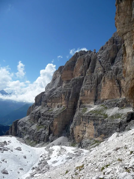 Bocchette Bergstur Brenta Dolomiter Italien Sommaren — Stockfoto