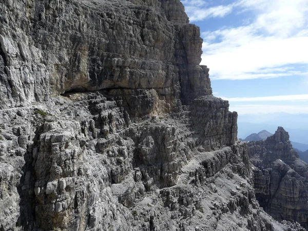 Tour Montagna Bocchette Brenta Dolomiti Italia Estate — Foto Stock