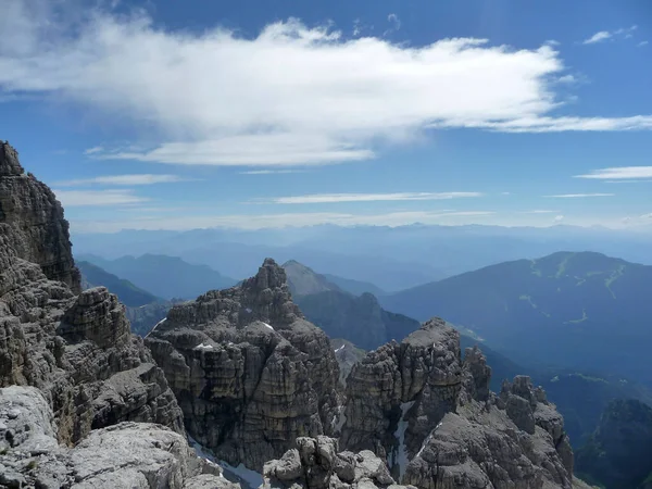 Bocchette Bergstur Brenta Dolomiter Italien Sommaren — Stockfoto