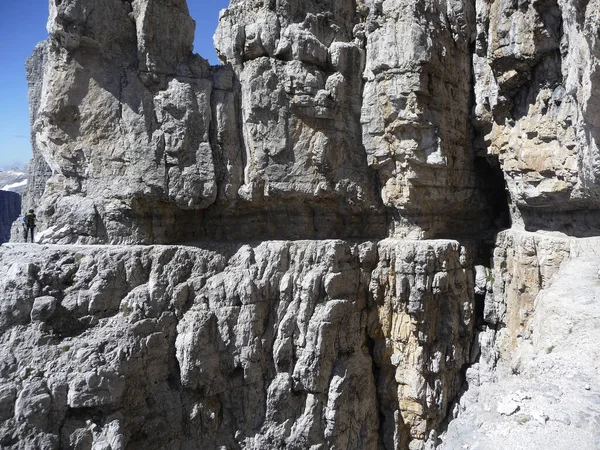 Bocchette Mountain Tour Brenta Dolomites Itália Verão — Fotografia de Stock