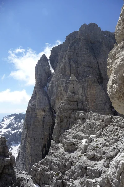 Tour Montagne Bocchette Brenta Dolomites Italie Été — Photo