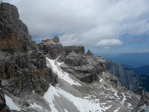 Bocchette Horské Turné Brenta Dolomity Itálie Létě — Stock fotografie