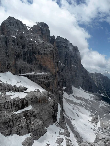 Bocchette Mountain Tour Brenta Dolomites Italy Summer Mertime — 图库照片