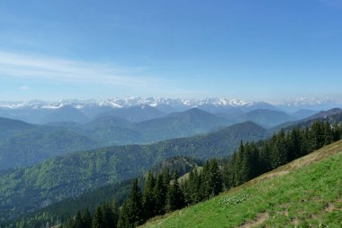 Brauneck dağına dağ turu, Bavyera, Almanya