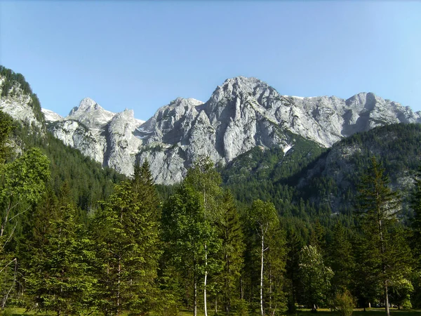 Boeslsteig Ferrata Berchtesgaden Alps Bavorsko Německo Jaře — Stock fotografie