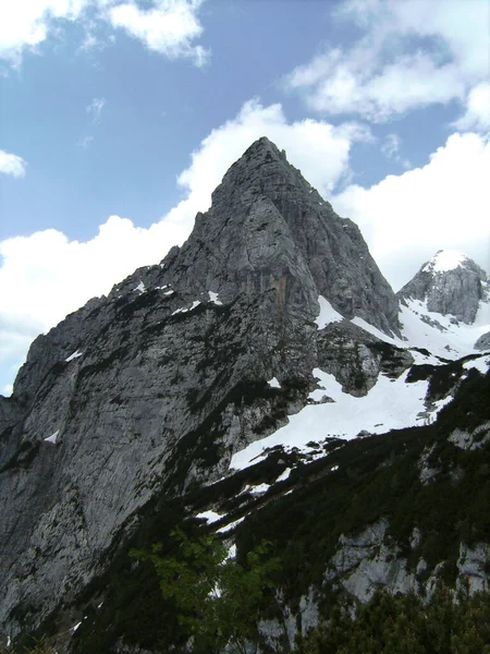 Boeslsteig Ferrata Berchtesgaden Alps Bavaria Germany Springtime — Stock Photo, Image