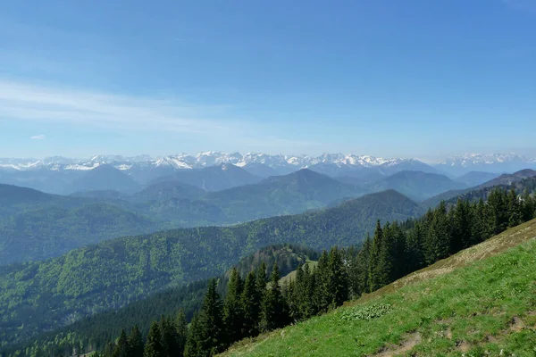 Ορεινή Περιήγηση Στο Βουνό Brauneck Βαυαρία Γερμανία — Φωτογραφία Αρχείου