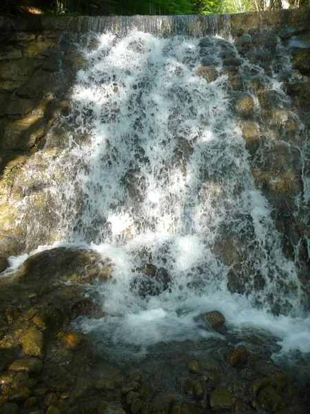 Cachoeira Trilha Brauneck Panorama Baviera Alemanha Primavera — Fotografia de Stock