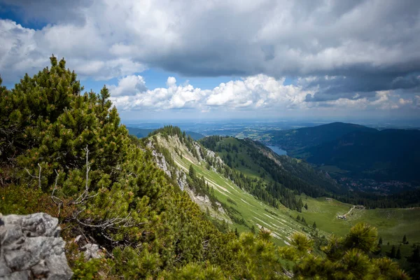 Mountain Panorama View Brecherspitze Bavaria Germany Summertime — Stock Photo, Image