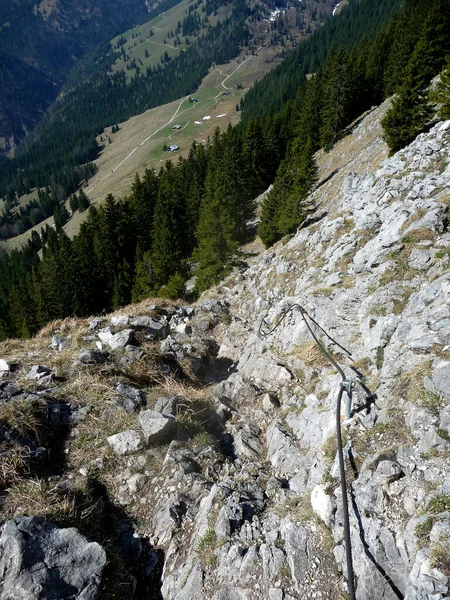 Vandringstur Brunnstein Berg Bayern Tyskland — Stockfoto