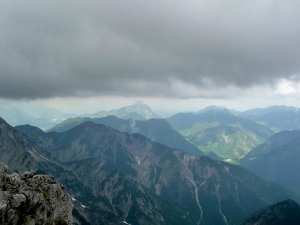 Περιήγηση Ορειβασία Στο Βουνό Daniel Στο Τιρόλο Της Αυστρίας Καλοκαίρι — Φωτογραφία Αρχείου