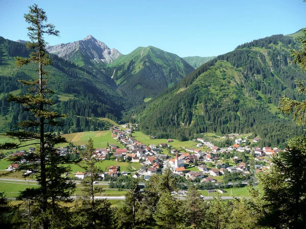 Roter Stein Montagna Nelle Alpi Lechtal Austria — Foto Stock