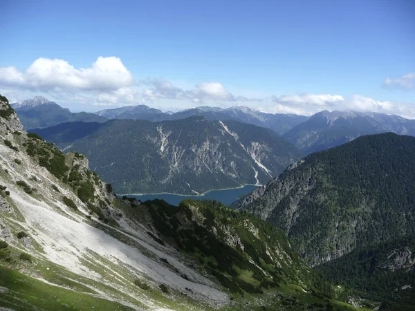Turystyka Górska Przez Alpy Ammergau Tyrol Austria — Zdjęcie stockowe