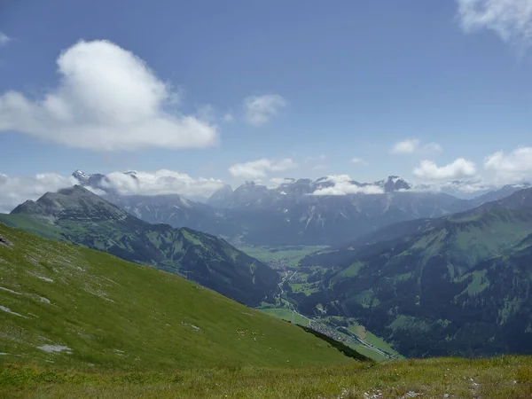 Horská Turistika Přes Alpy Ammergau Tyrolsko Rakousko — Stock fotografie