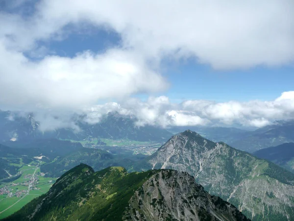 Гірський Туризм Через Альпи Аммергау Тіроль Австрія — стокове фото