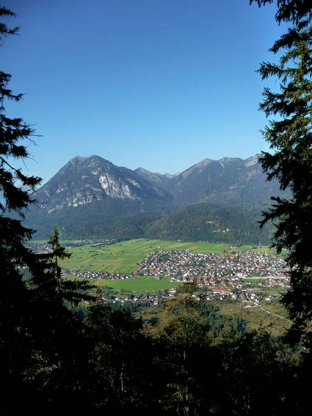 Góra Kramerspitze Panorama Bawaria Niemcy — Zdjęcie stockowe