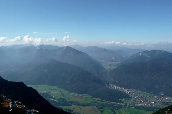 Panorama Montanhoso Montanha Krottenkopf Baviera Alemanha — Fotografia de Stock