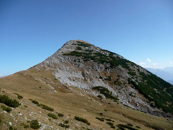 Crucea Vârf Muntelui Krottenkopf Bavaria Germania — Fotografie, imagine de stoc