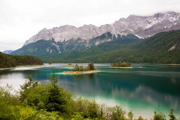 Bergmeer Eibsee Beierse Bergen Duitsland Zomer — Stockfoto