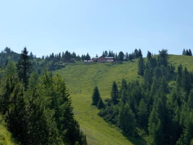 Grubigstein dağ turunda Wolfratshausen kulübesi, Tyrol, Avusturya
