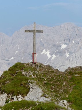 Zirve Grubigstein Dağı, Lechtal Alpleri, Tyrol, Avusturya