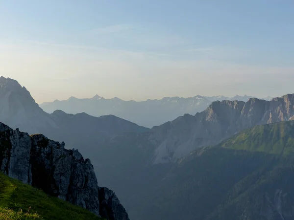Подорож Гору Grubigstein Gartnerwand Mountain Tyrol Austria — стокове фото