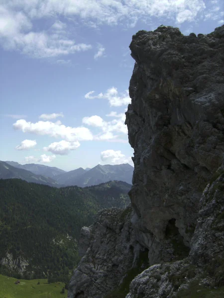 Horská Turistická Trasa Horu Guffert Tyrolsku Rakousko Jaře — Stock fotografie