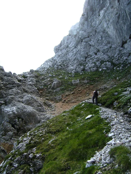 Bergsvandringstur Till Guffert Tyrolen Österrike Våren — Stockfoto