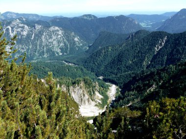 Reit im Winkl, Bavyera, Almanya 'da Ferrata üzerinden Hausbachfall