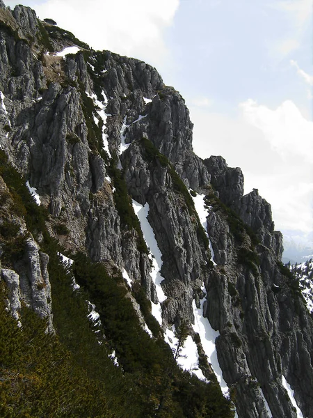 Sendero Entre Montaña Heimgarten Herzogstand Montaña Baviera Alemania Invierno — Foto de Stock
