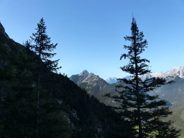 Heinrich Noe Steig Ferrata Naar Karwendelspitze Beieren Duitsland — Stockfoto