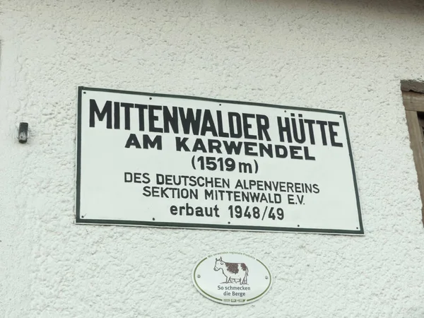 Mittenwalder Hutte Heinrich Noe Steig Karwendel Bayern Deutschland — Stockfoto