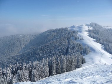 Hornle dağlarına kış turu, Bavyera, Almanya