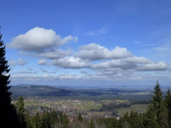 Randonnée Hivernale Dans Les Montagnes Hornle Bavière Allemagne — Photo