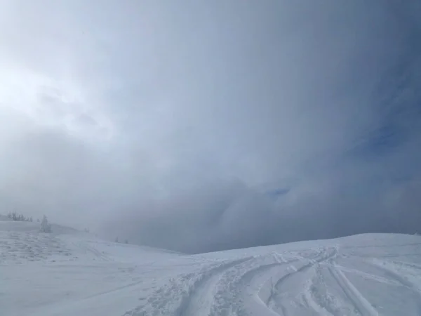 Randonnée Hivernale Montagne Dans Les Montagnes Hornle Bavière Allemagne — Photo