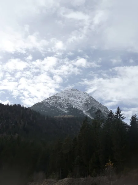 Подорож Гору Гоге Манде Тіролі Австрія Взимку — стокове фото