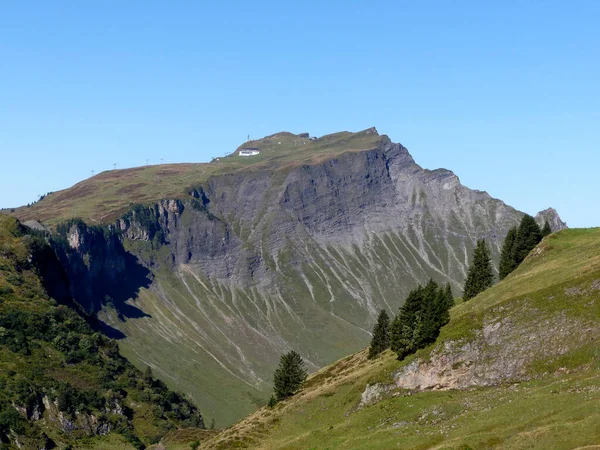 Гірський Тур Hoher Ifen Альпи Альгау Баварія Німеччина Восени — стокове фото