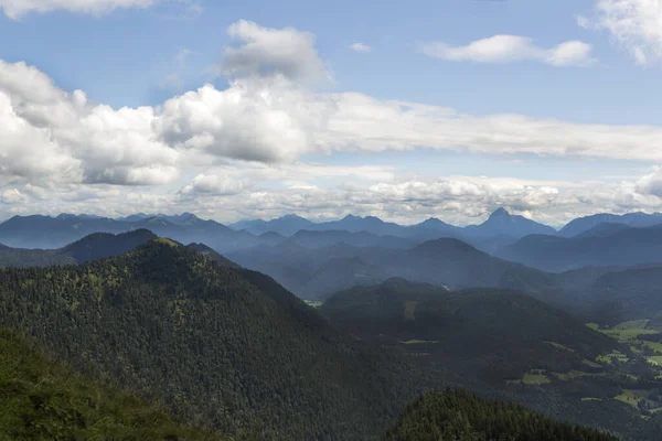 Almanya Nın Bavyera Alplerinde Jochberg Dağı Ndan Panorama Manzarası — Stok fotoğraf