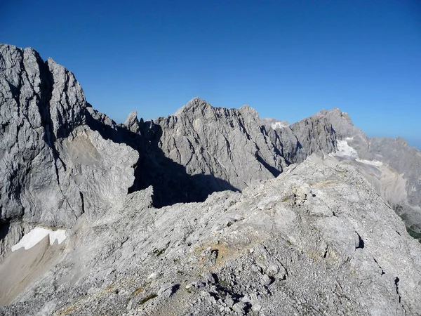 Tur Mendaki Gunung Punggung Bukit Jubilaeumsgrat Bavaria Jerman Musim Panas — Stok Foto