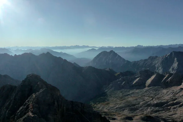 Panorama Górska Jubilaumsgrat Góry Zugspitze Niemcy — Zdjęcie stockowe