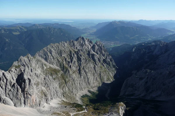 Panorama Górska Jubilaumsgrat Góry Zugspitze Niemcy — Zdjęcie stockowe