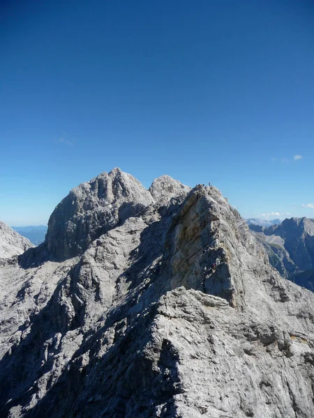 Bergpanorama Jubilaumsgrat Zugspitze Deutschland Stockbild