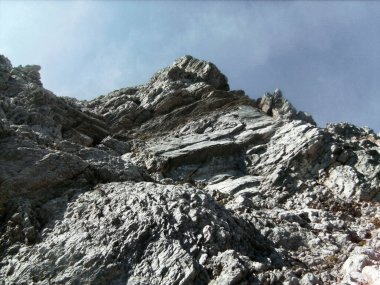 Mittenwald, Almanya 'nın Bavyera Alplerinde yaz mevsiminde ferrata yoluyla